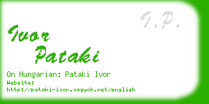 ivor pataki business card